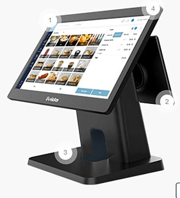 Mantas A1700 Dual Black All In One Turnkey POS Solution