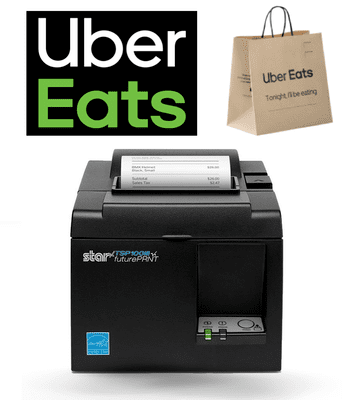 UberEats STAR TSP143IIIBI Bluetooth Thermal Printer - Black