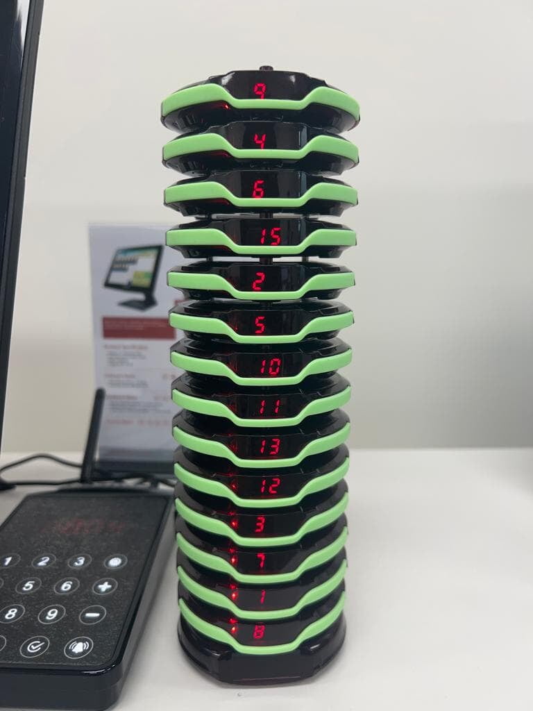 Buzzer Pager Kit Round with Keyboard and 15 Pagers